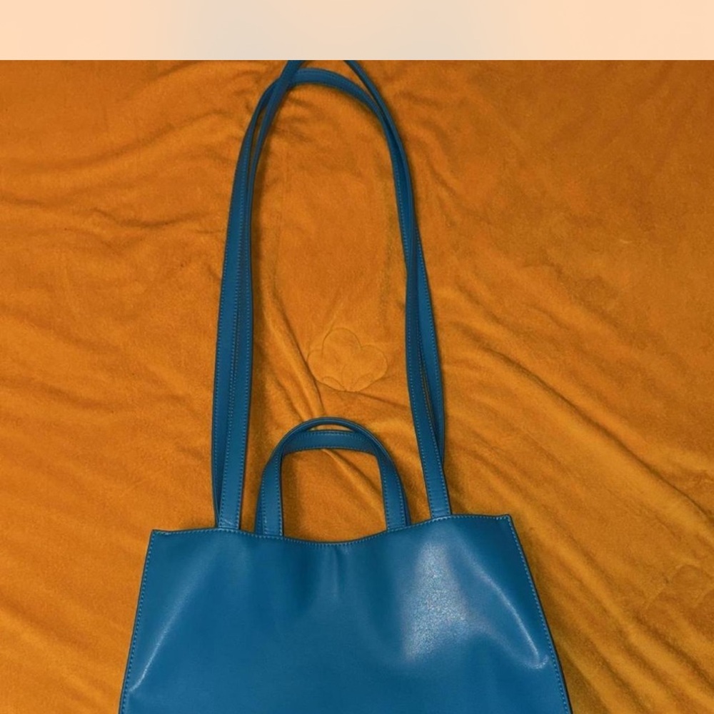 Telfar Blue Tote Bag with Embossed Logo - Picture 2 of 3